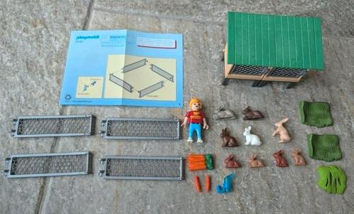 Playmobil 6140 Konijnenhok met buitenren COMPLEET, Kinderen en Baby's, Speelgoed | Playmobil, Zo goed als nieuw, Complete set