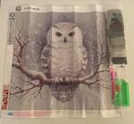 Diamond Painting Sneeuwuil 40x40 rond Nieuw, Hobby en Vrije tijd, Ophalen of Verzenden, Nieuw, Knutselwerk