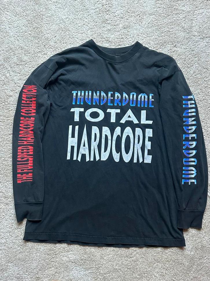 Thunderdome Total Hardcore Longsleeve, Kleding | Heren, T-shirts, Gedragen, Overige maten, Zwart, Ophalen of Verzenden