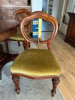 4 Antieke mahonie  victorian stoelen, Ophalen of Verzenden