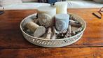 Brocante dienblad met decoratie, Ophalen, Gebruikt, Hout