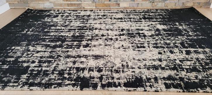 Vloerkleed Otela 155x230 zwart crème nieuw schitterend!, Huis en Inrichting, Stoffering | Tapijten en Kleden, Nieuw, 150 tot 200 cm