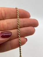 A954 Prachtige zilveren rope armband goudkleurig, Ophalen of Verzenden, X, Goud, Zilver