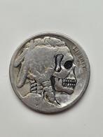 Hobo nickel Indian skull 5 cent Buffalo, Postzegels en Munten, Ophalen of Verzenden, Noord-Amerika, Losse munt