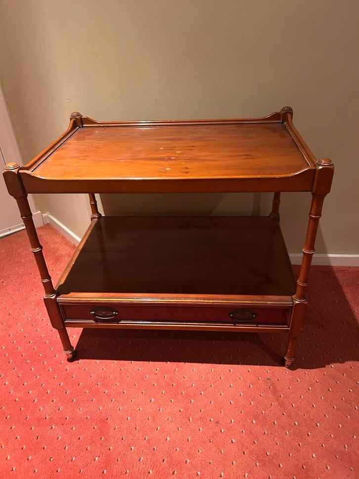 Meubel op wieltjes - bijzettafel, Huis en Inrichting, Tafels | Bijzettafels, Gebruikt, Rechthoekig, 45 tot 60 cm, Minder dan 55 cm