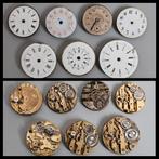 Antiek dames zakhorloge wijzerplaat met uurwerk, 7 stuks, Ophalen of Verzenden