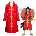 One Piece Anime Luffy Red Cloak Kostuum Cosplay, Nieuw, Ophalen of Verzenden