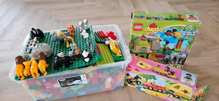 Meerdere Duplo sets - Dieren, Paardentrailer, Trein, Kinderen en Baby's, Speelgoed | Bouwstenen, Gebruikt, Overige merken, Ophalen