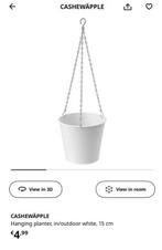 Witte hangende bloempot CASHEWÄPPLE, Gebruikt, Rond, Binnen, Ophalen of Verzenden