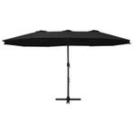 Parasol met aluminium paal 460x270 cm zwart gratis bezorgd, Tuin en Terras, Parasols, Nieuw, Kantelbaar, Zweefparasol, Ophalen of Verzenden