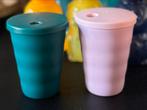 Tupperware 330ml beker waar rietje in kan, Huis en Inrichting, Keuken | Tupperware, Ophalen of Verzenden, Zo goed als nieuw, Beker of Kan