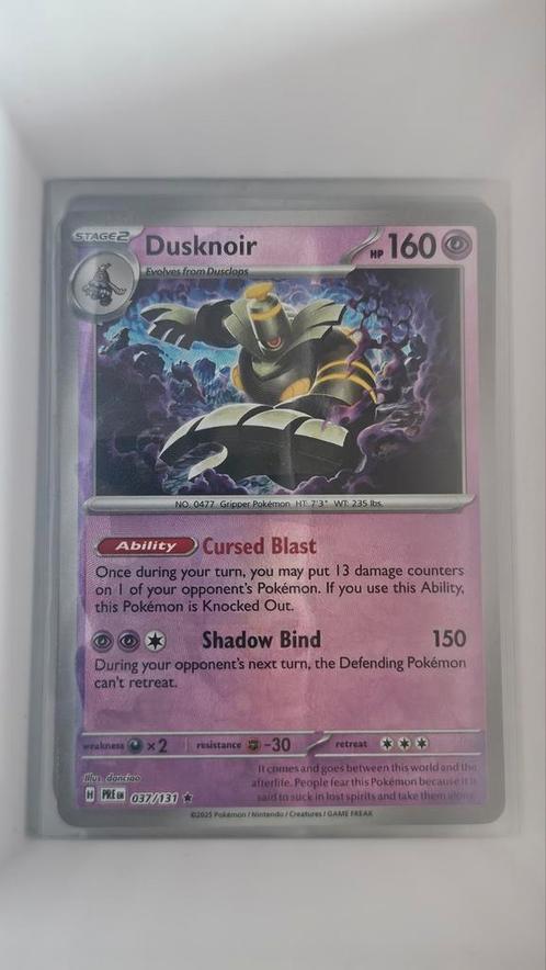 Dusknoir 037/131 (Masterball), Hobby en Vrije tijd, Verzamelkaartspellen | Pokémon, Zo goed als nieuw, Losse kaart, Ophalen of Verzenden