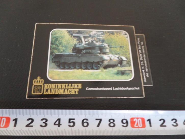 sticker leger landmacht gemechaniseerd luchtdoelgeschut zw, Verzamelen, Stickers, Zo goed als nieuw, Ophalen