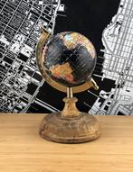 Wereldbol beeld Nieuw Decoratie 22 cm Hout & Metaal, Ophalen of Verzenden, Zo goed als nieuw