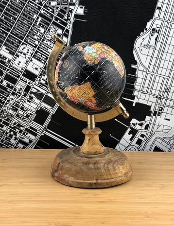 Wereldbol beeld Nieuw Decoratie 22 cm Hout & Metaal beschikbaar voor biedingen