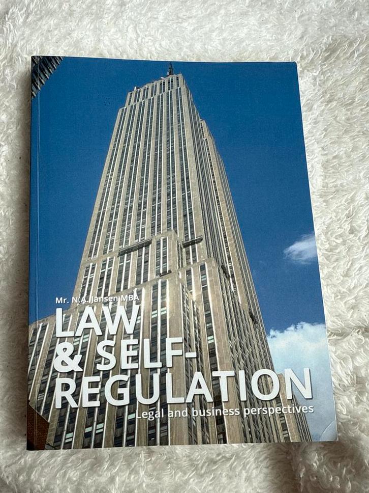 Law & Self-Regulation - N.A. Jansen MBA, Boeken, Studieboeken en Cursussen, Gelezen, HBO, Beta, Ophalen of Verzenden