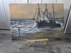 Schilderij schepen op zee
Gesigneerd Dick den Hoed, Ophalen of Verzenden