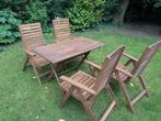 Houten Ikea tuinset, Tuin en Terras, Ophalen, 4 zitplaatsen, Zo goed als nieuw, Tuinset
