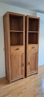 Twee teak houten boekenkasten, Huis en Inrichting, Kasten | Boekenkasten, Ophalen, Gebruikt, 200 cm of meer, Teakhout