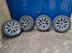 4 Alu velgen met 2 goede banden Peugeot 508, Ophalen, Gebruikt, 16 inch, Banden en Velgen