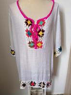TRENDY wit tuniek met gehaakte hals en randen mt. M/L, Ophalen of Verzenden, Nieuw, Maat 38/40 (M), Wit
