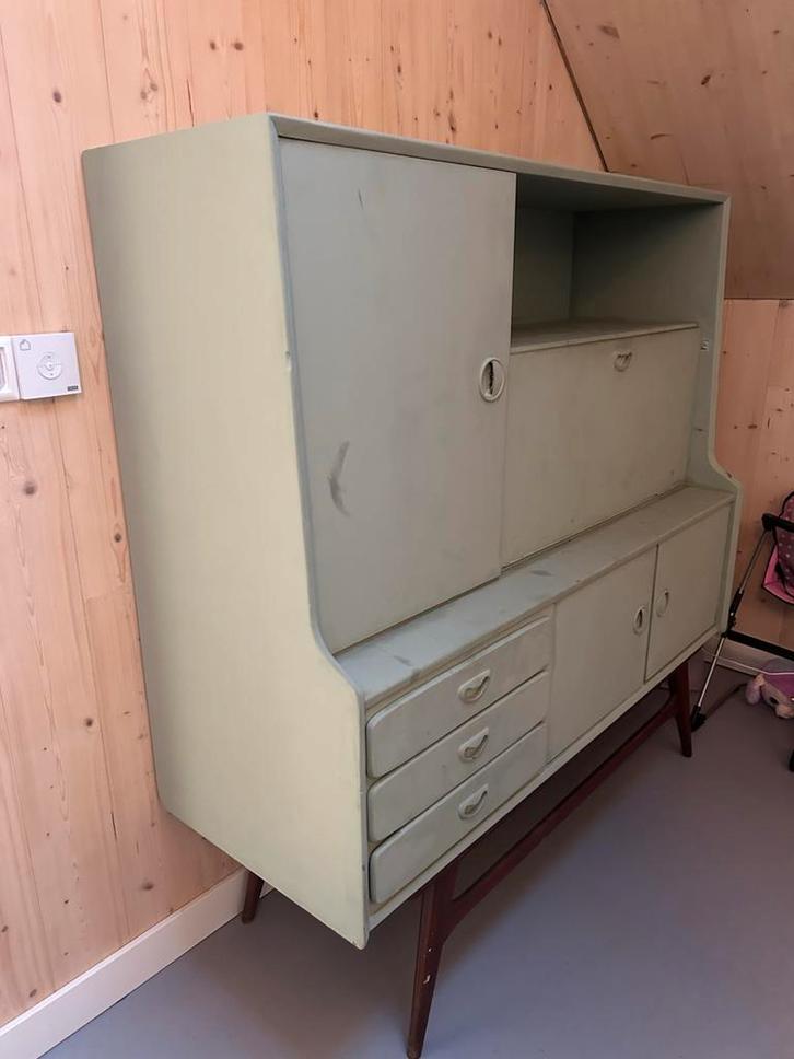 Louis van Teeffelen kast, groen geverfd, Antiek en Kunst, Antiek | Meubels | Kasten, Ophalen