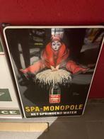 emaille reclame bord spa monopole, Verzenden, Nieuw, Reclamebord