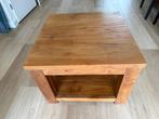 Bijzettafel teak, Gebruikt, Vierkant, 55 tot 75 cm, Hout