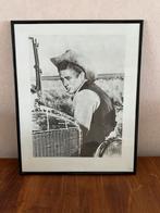 Poster/schilderij James Dean in zwarte lijst., Huis en Inrichting, Woonaccessoires | Schilderijen, Tekeningen en Foto's, Ophalen