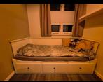 Ikea Hemnes Slaapbank / Bed - Wit, Huis en Inrichting, Ophalen, Verstelbaar, Wit, Tweepersoons
