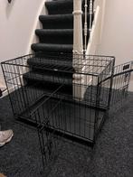 Flamingo zwarte hondenbench, Dieren en Toebehoren, Hondenbenches, Ophalen, Zo goed als nieuw