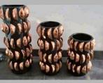 3 nieuwe vazen zwart met goud/zwart
45 cm 35 cm en 25 cmhoog, Ophalen, Nieuw, Zwart, Minder dan 50 cm