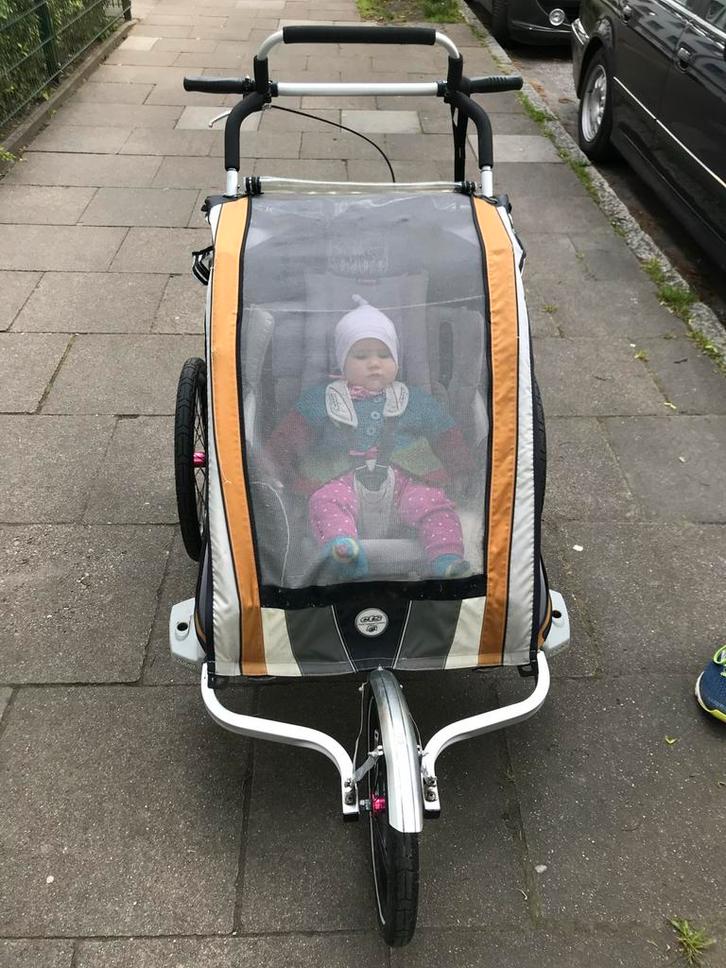 Thule Chariot Fietskar 2 Kinderen + Accessoires, Kinderen en Baby's, Kinderwagens en Combinaties, Zo goed als nieuw, Overige merken