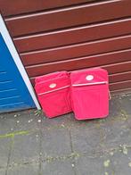3 Rode Stoffen tassen: 1 schouder en 2 trolleys, Gebruikt, Ophalen of Verzenden