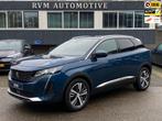 Peugeot 3008 1.2 PureTech 130pk Allure Topstaat incl. onderh, Gebruikt, Met garantie (alle), Blauw, Leder en Stof