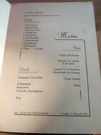 Menukaarten NV Stoomvaart Maatschappij Nederland 1950, Verzamelen, Scheepvaart, Ophalen, Gebruikt, Motorboot, Kaart, Foto of Prent