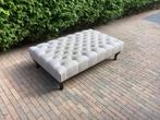 NIEUWSTAAT! Hocker voetenbank poef chesterfield look., Ophalen, Zo goed als nieuw, Stof