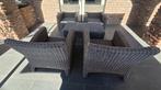 TUINSET SEDIAMO WICKER 5-DELIG  BRUIN IN GOEDE STAAT., Tuin en Terras, Tuinsets en Loungesets, Ophalen, Zo goed als nieuw, Wicker
