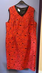 Gerry Weber jurk feestelijk fuchsia/rood bladerpat. 46 47576, Gerry weber, ., Maat 46/48 (XL) of groter, Ophalen of Verzenden