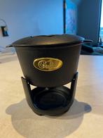 Gietijzeren fondue pannetje, Ophalen, Gebruikt, Brander, Fonduepan