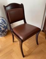 Heldense eetkamer stoelen mahonie leer 4 x, Huis en Inrichting, Ophalen, Bruin, Leer, Zo goed als nieuw