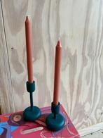 2x Kaarsenstandaard / kaarsenhouder “Nappula” van Iittala, Overige materialen, Gebruikt, Ophalen of Verzenden, Groen