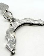 Zeer grote,zware 18e eeuwse zilveren beugel met haak, Antiek en Kunst, Antiek | Goud en Zilver, Ophalen of Verzenden, Zilver