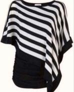 Ribkoff elegante dubbele tuniek zwart en wit gestreept 38, Kleding | Dames, Maat 38/40 (M), Overige kleuren, Verzenden, Joseph Ribkoff