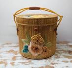 Vintage naaimand, riet en raffia, Antiek en Kunst, Ophalen of Verzenden