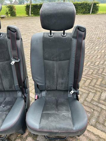 Autostoelen Set - Zwart Leder/Suede beschikbaar voor biedingen