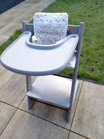 Stokke Tripp Trapp kinderstoel, met tafelblad en babyset, Kinderen en Baby's, Kinderstoelen, Ophalen, Gebruikt, Meegroeistoel