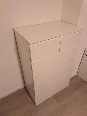 Ikea Malm Ladekast Wit 48 x 80 x 123 cm = Uitstekend - afbeelding 2