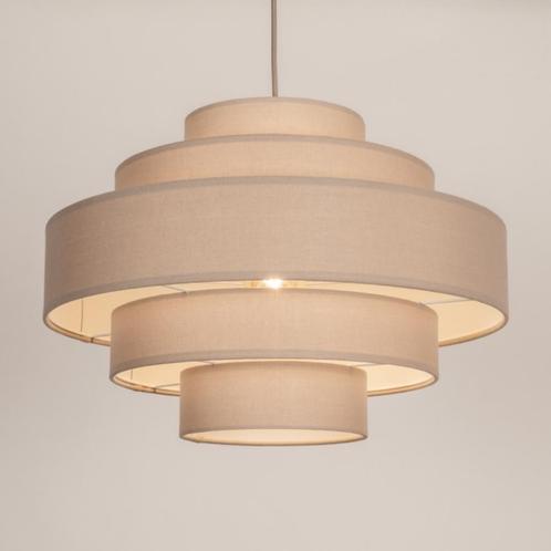 hanglamp 52cm japandi taupe of bed beige bank tafel hal lamp, Huis en Inrichting, Lampen | Hanglampen, Nieuw, Minder dan 50 cm