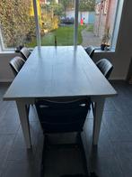 Eettafel, teakhout, 2x1 meter, Huis en Inrichting, Tafels | Eettafels, Ophalen, Gebruikt, Teakhout, 200 cm of meer